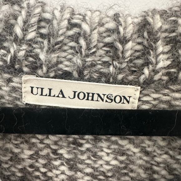 Ulla Johnson Grey Sweater with Suede Elbow Patches Size Small - Picture 3 of 8